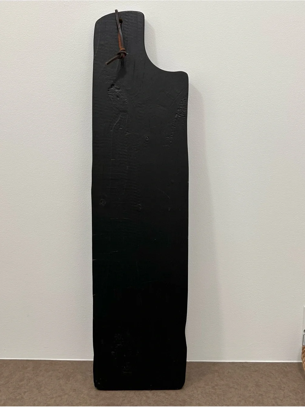 Black Decorative Wooden Wall Plank 29.5” Long 7.75” Wide .75” Thick Home Accent